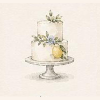 Torta de bodas de dos pisos